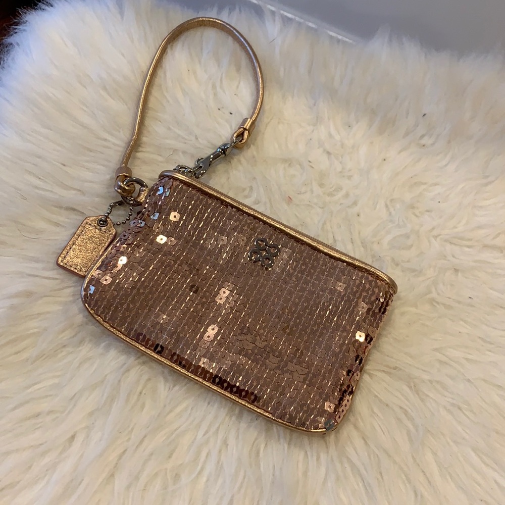 Sparkly coach wristlet